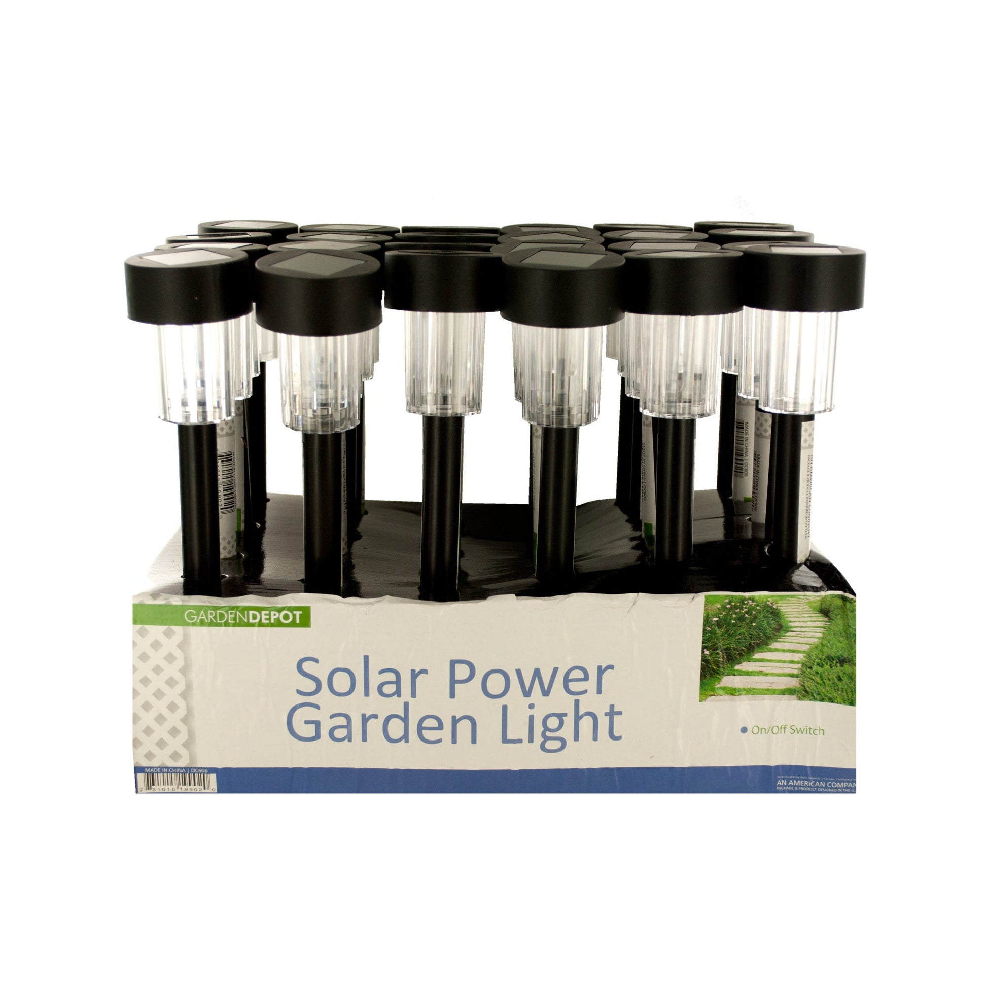 solar power garden light countertop display -- 17 per box