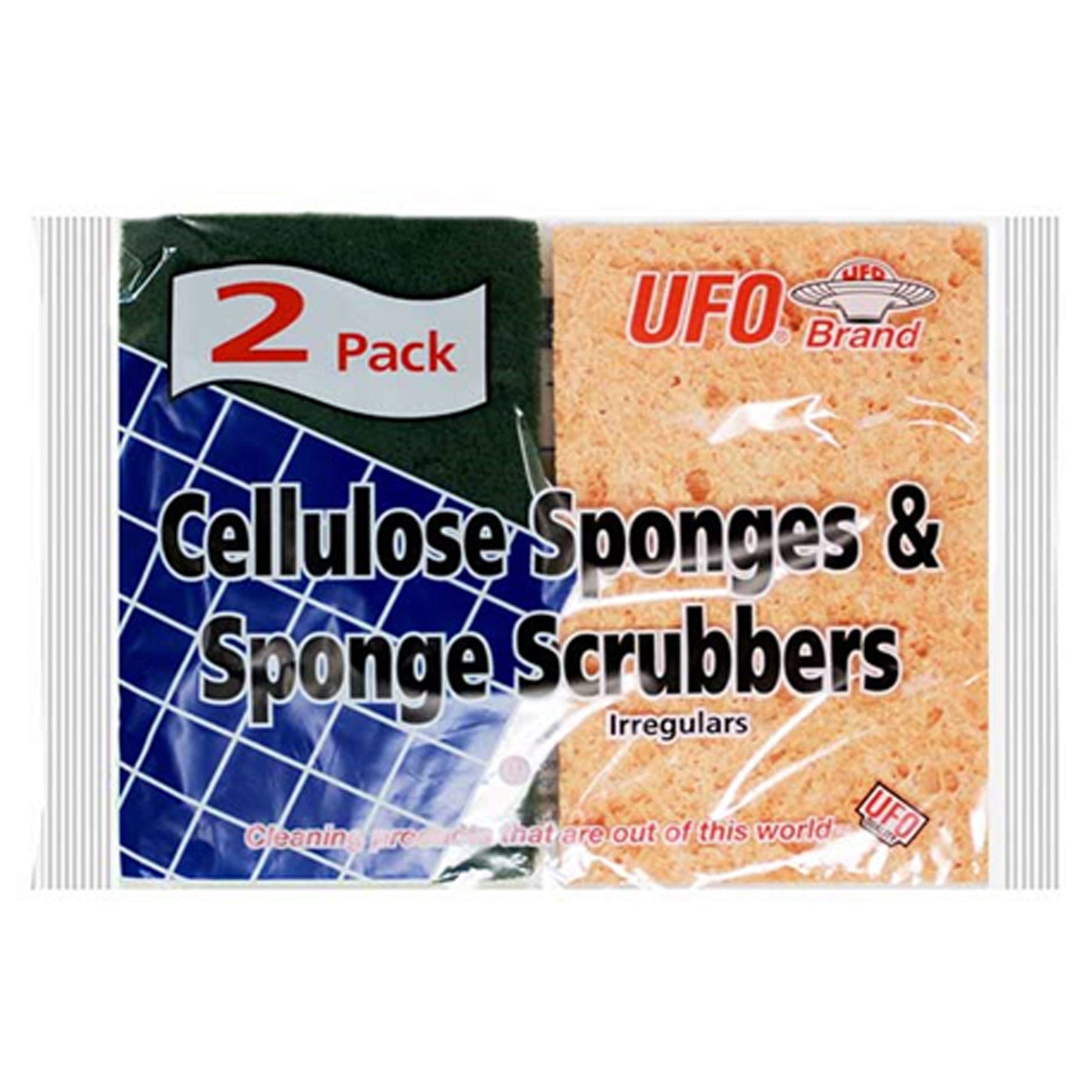 two pack cellulose sponges & scrubbers - bulk  -- 48 per case