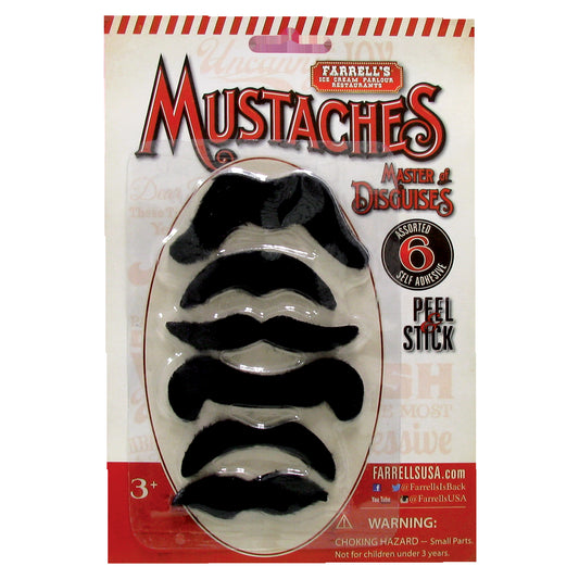 farrell s mustache packs - 6 count - bulk 600 -- 45 per box