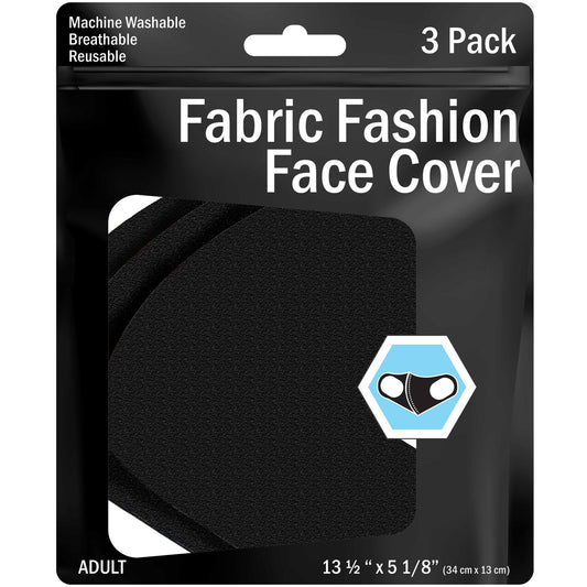 3 pack reusable black face masks  -- 20 per box