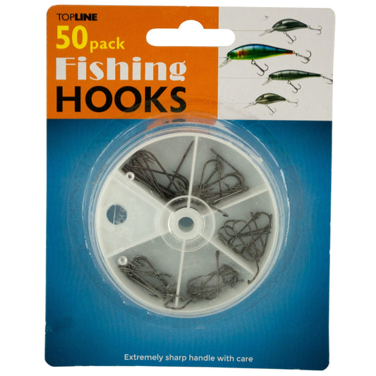 fishing hooks set - divided case - 144 pieces -- 25 per box
