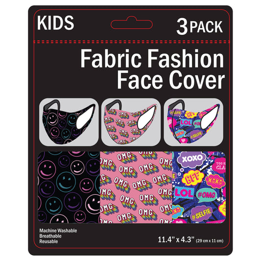 girls washable face masks  - assorted colors -- 23 per box