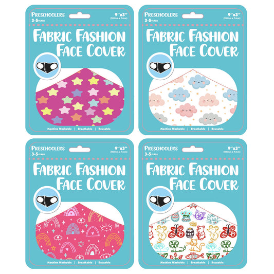 girls preschooler face masks - 4 asst - bulk 2500 per case -- 43 per box