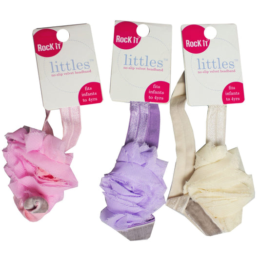 littles infant floral headbands - assorted colors -- 72 per case
