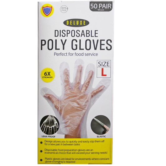 tpe gloves 100 pack - large -- 7 per box
