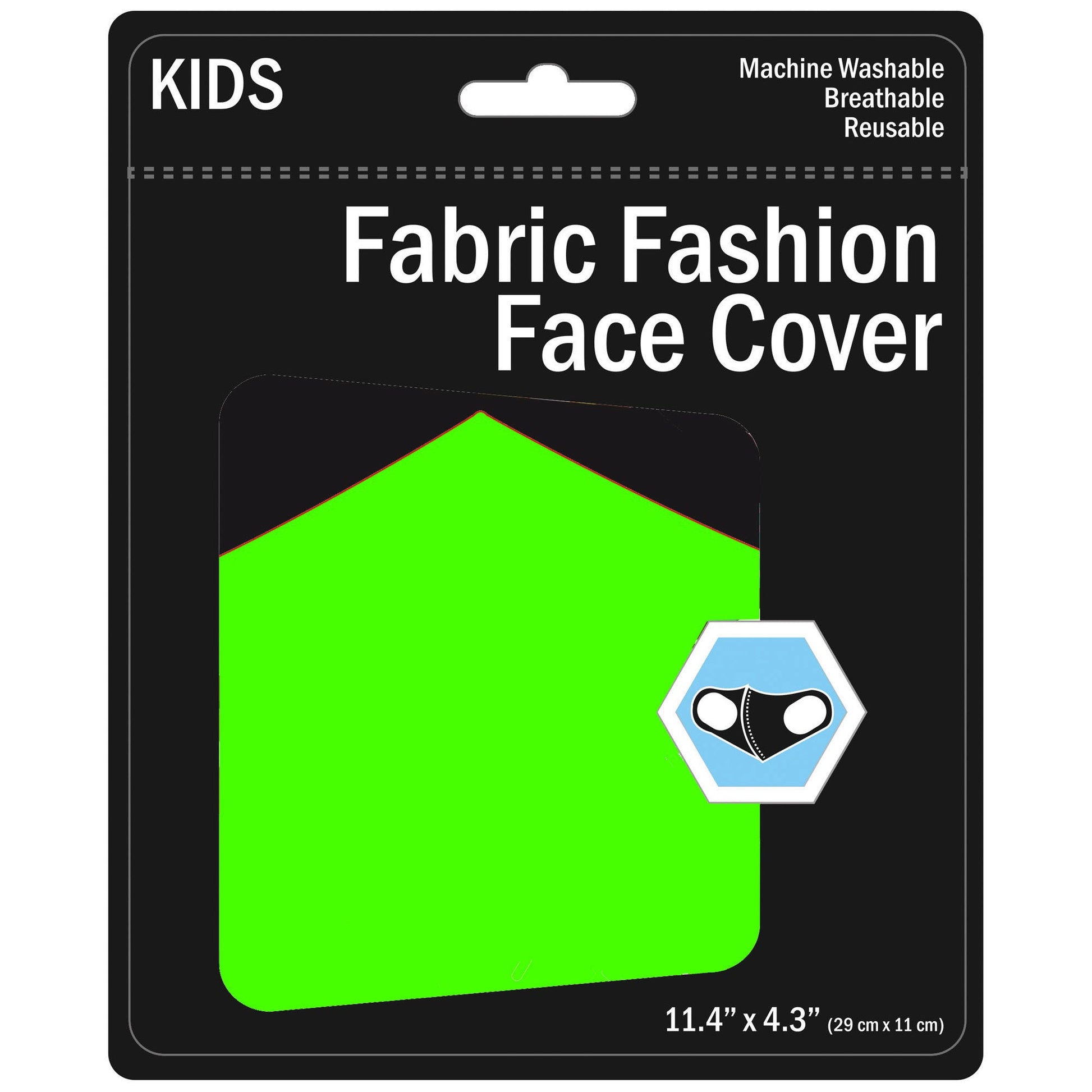 kids washable neon face masks - 2500 per pack -- 69 per box