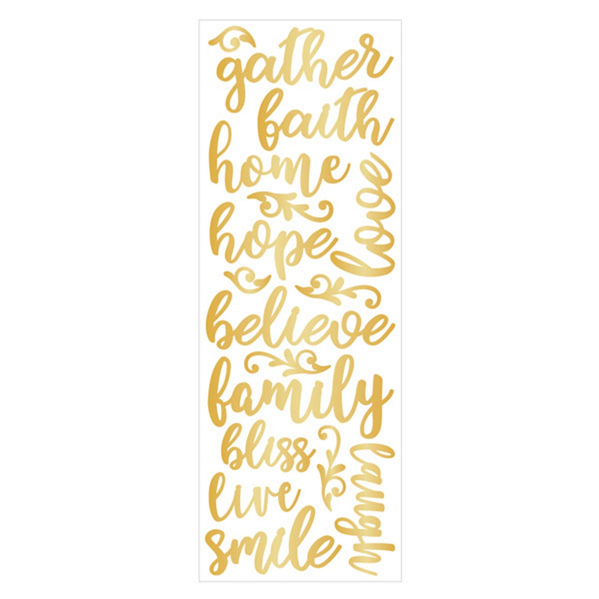 momenta puffy faith-based gold stickers  -- 86 per box
