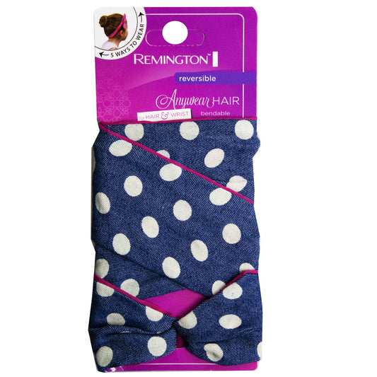 reversible bandable headband in dot print - 40 pack  -- 40 per case