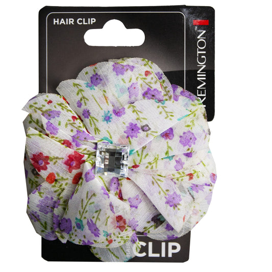 floral print salon clips with gems - -  -- 18 per case