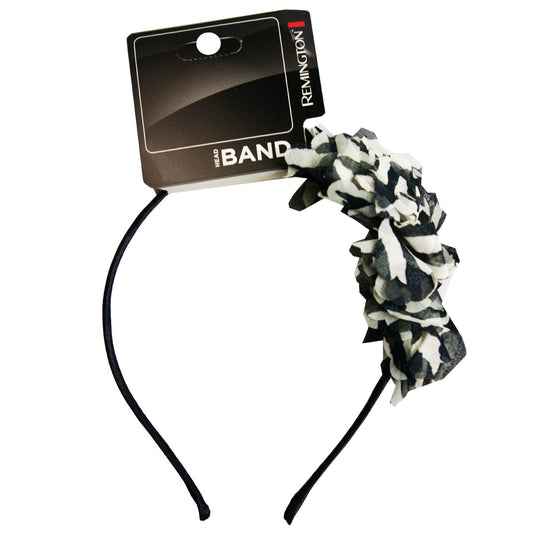 feathered headbands - black & white -- 18 per case