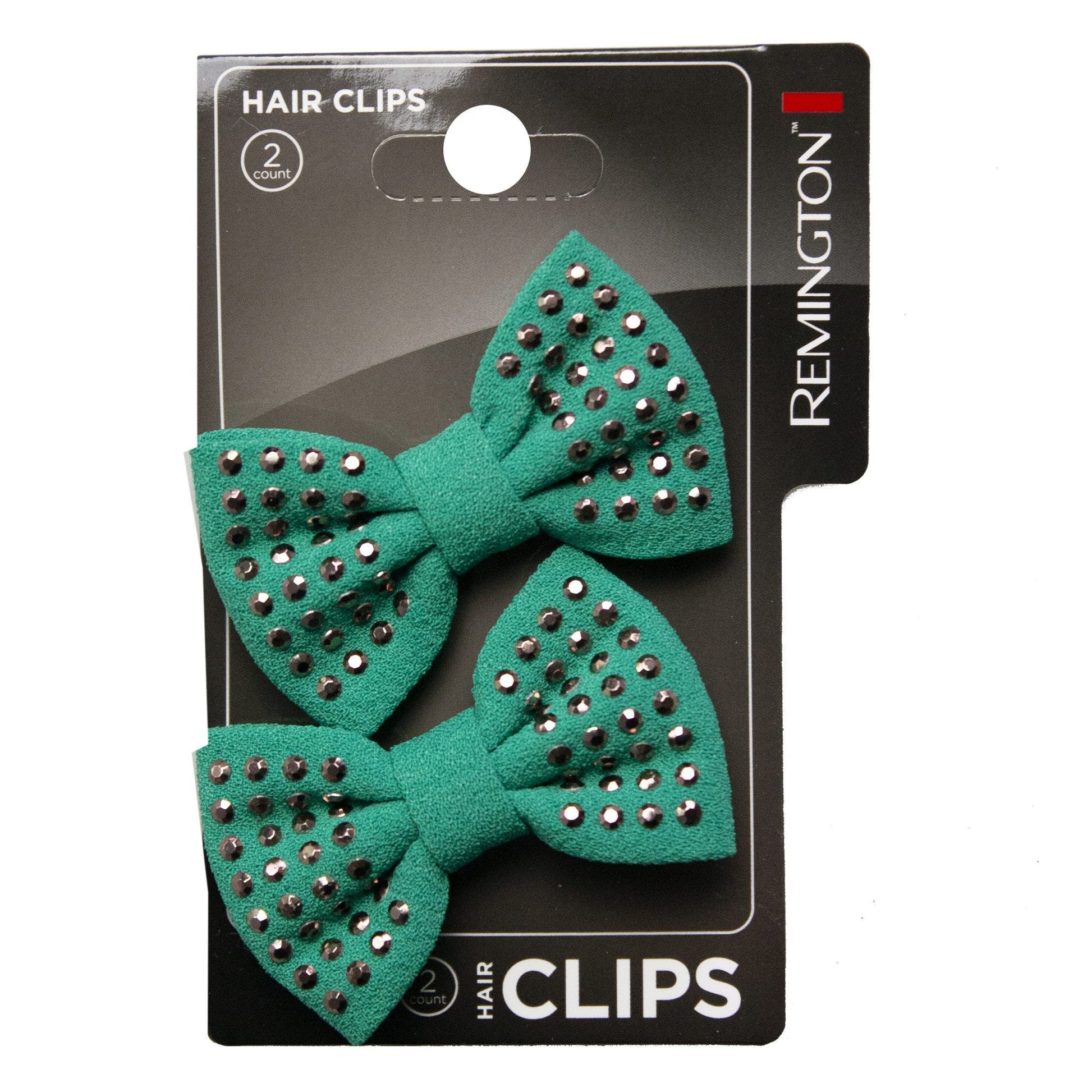 studded bow hair clips -  -- 18 per case