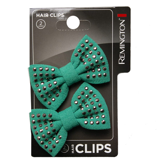 studded bow hair clips -  -- 18 per case