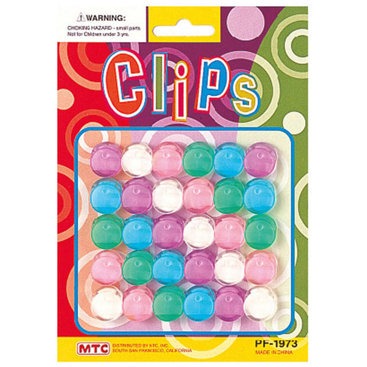 1/2 inch party clips - 30 piece pack  -- 63 per box