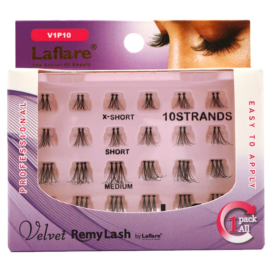 laflare velvet remy 10 strand eyelashes -  -- 52 per box