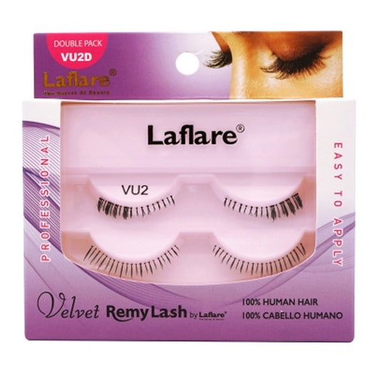 la flare vu2d human hair velvet remy double under lower eyelashes  -- 69 per box