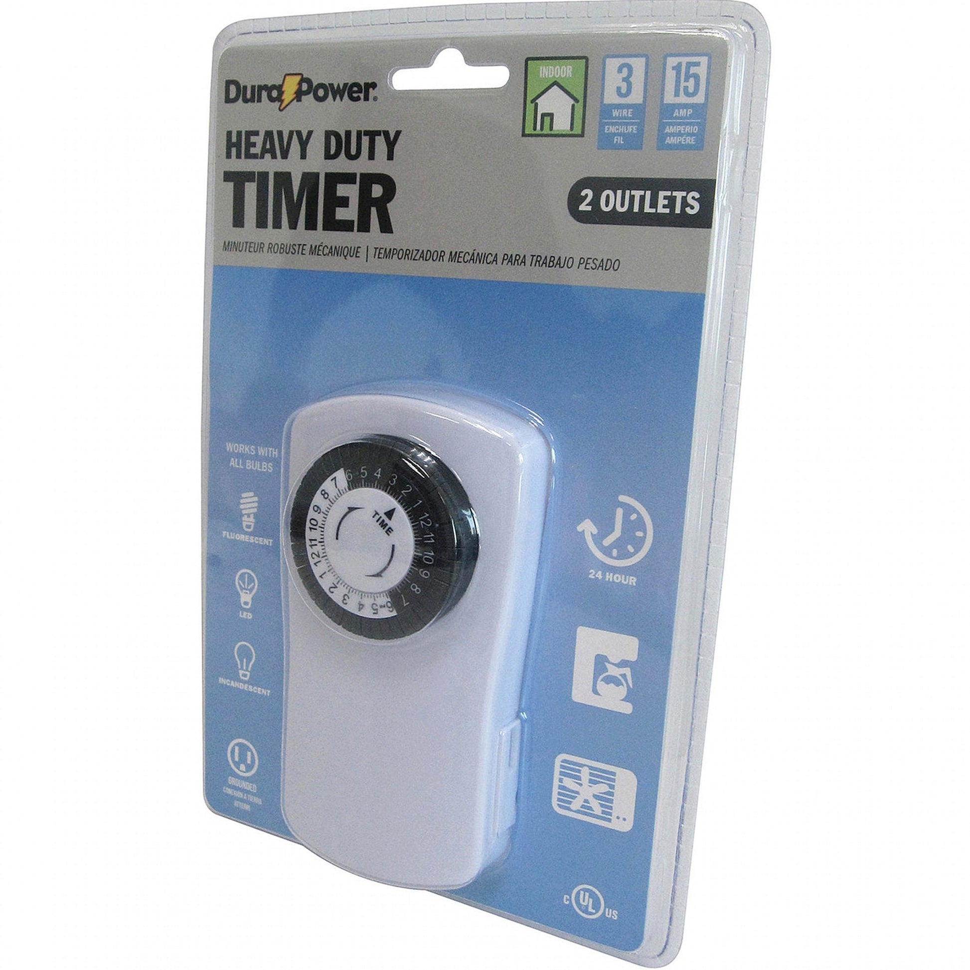 dura power heavy duty timer outlet -- 4 per case
