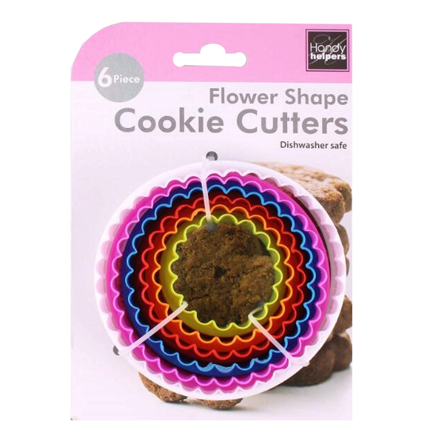 flower ruffle cookie cutters - 6 pack -- 19 per box