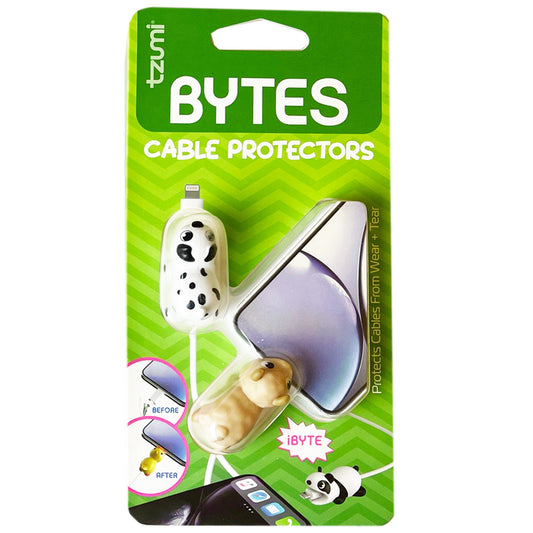 tzumi cord bytes - assorted animal & character cord protectors -- 50 per case