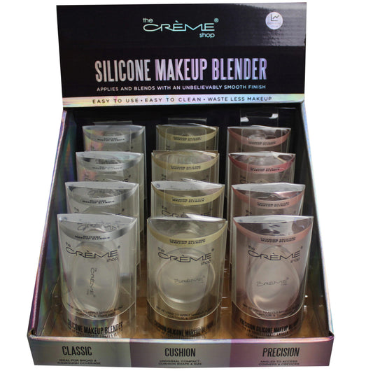 silicone makeup blending sponges - assorted - countertop display -- 51 per box
