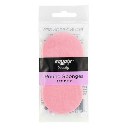 equate round beauty cosmetic sponges  -- 24 per case