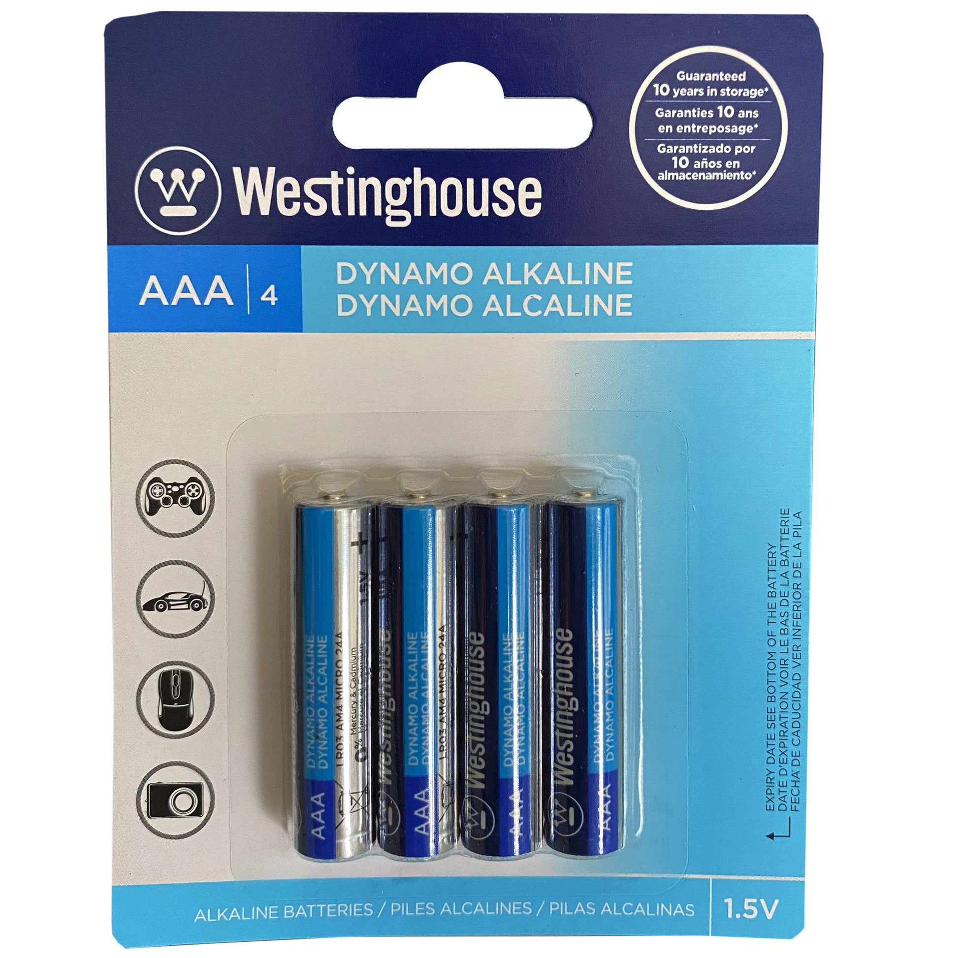 westinghouse dynamo alkaline 4 pack aaa batteries -  -- 20 per box