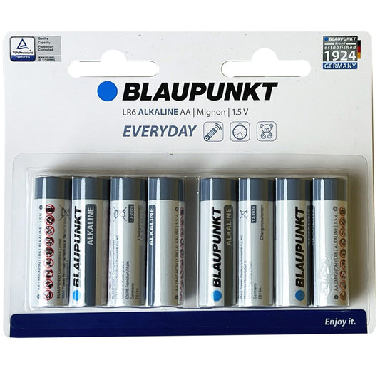 blaupunkt everyday alkaline batteries - 8 pack aa -- 11 per box