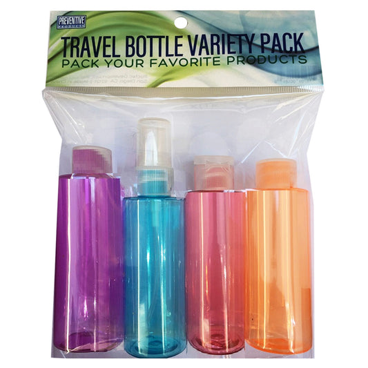 4 piece travel bottle variety pack - bulk  -- 29 per box