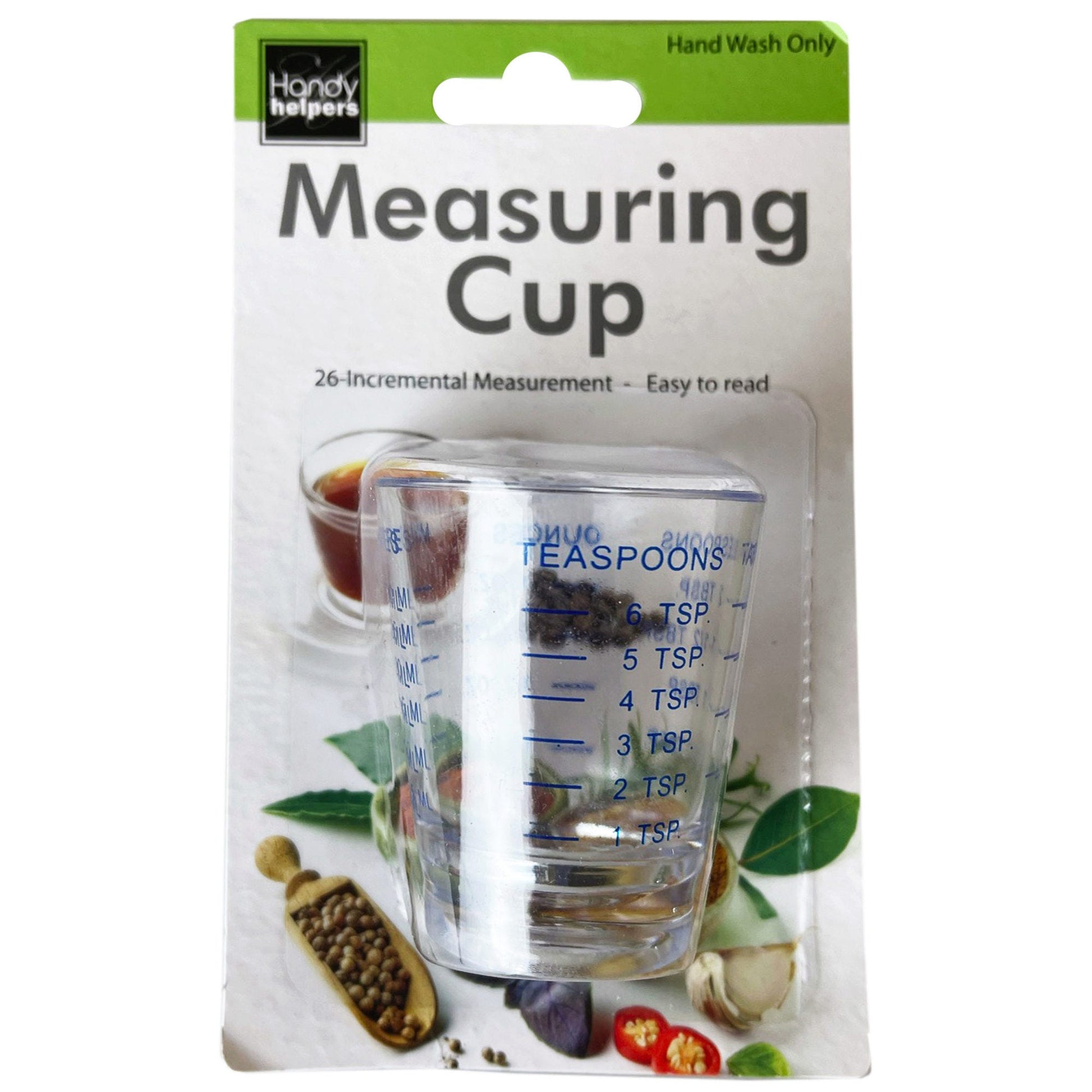 measuring shot glasses - 26 increments - aa pack -- 30 per box