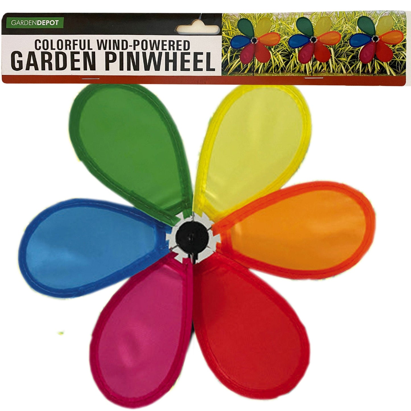 colorful wind-powered garden pinwheels  -- 22 per box