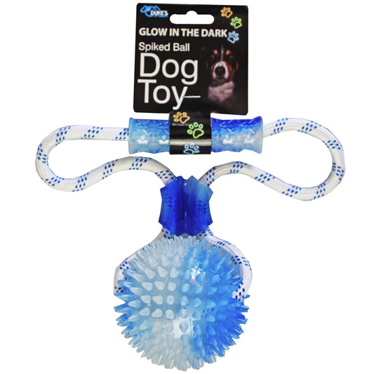 glow in the dark spiked ball dog toy -- 6 per box