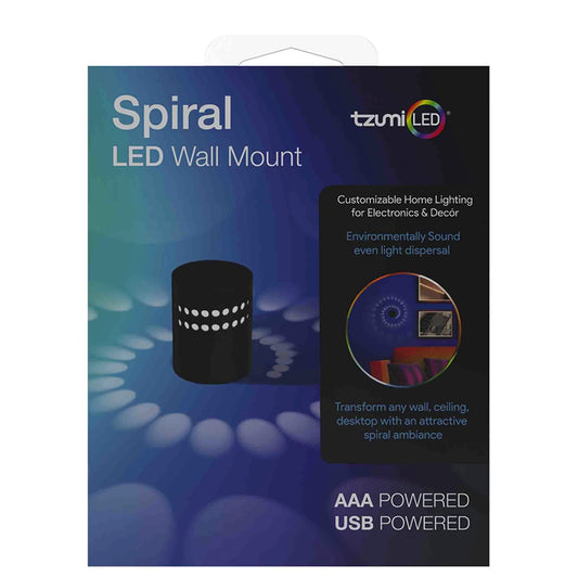tzumi led spiral wall & ceiling lights -- 7 per box