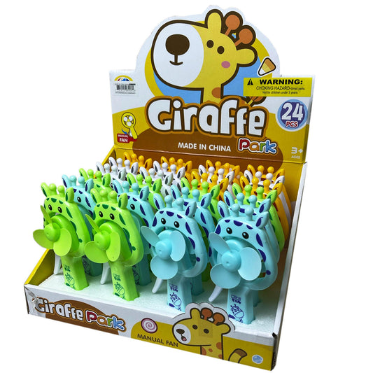 giraffe hand action fans  -  -- 31 per box