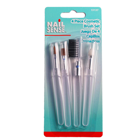 nail sense 4 piece cosmetic brush set - -  -- 12 per case