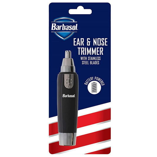 barbasol battery-powered ear & nose trimmer - stainless steel blades -- 9 per box