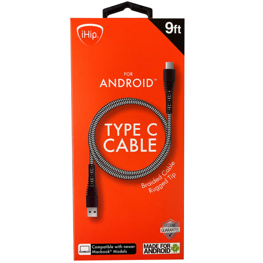 9ft braided usb type c cable - bulk 24 pack - new arrivals -- 8 per box