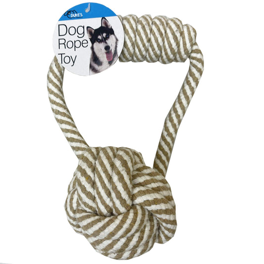 rope ball dog toys with handle  -- 12 per box