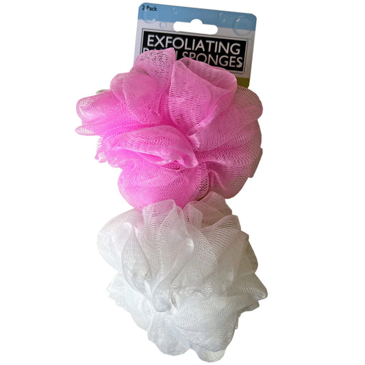 exfoliating bath sponges - 2 piece set -  -- 26 per box
