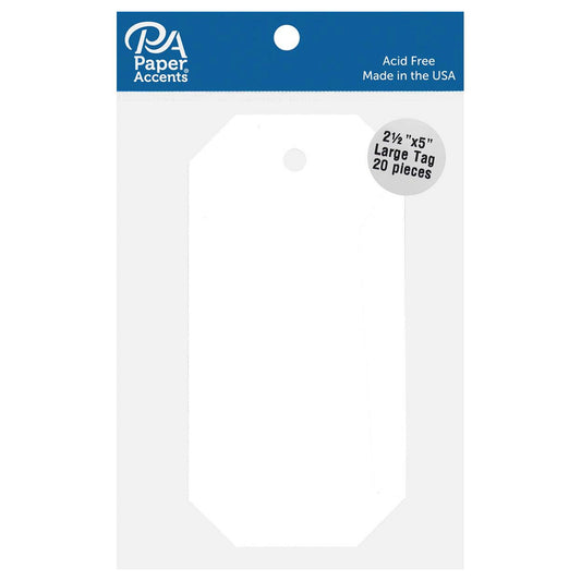 paper accents 2.5in. x 5in. cardstock craft tags  -- 71 per box