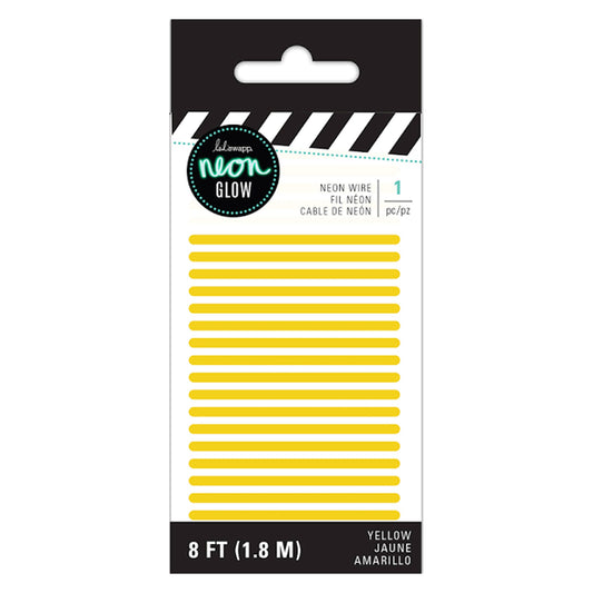 neon glow 8 ft yellow wire - heidi swapp -- 25 per box