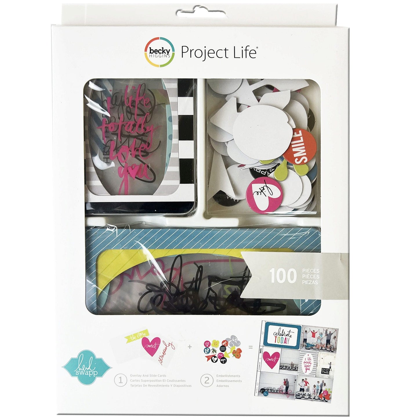 becky higgins project life 100 piece uplifting themed craft kit -- 20 per box