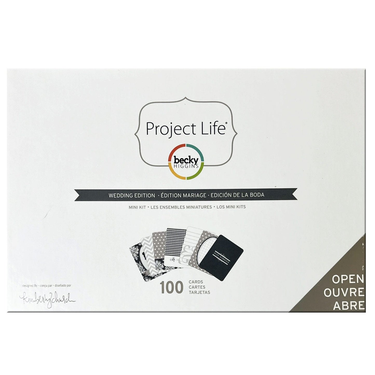 becky higgins project life wedding edition - 100 piece mini journaling card kit -- 20 per box