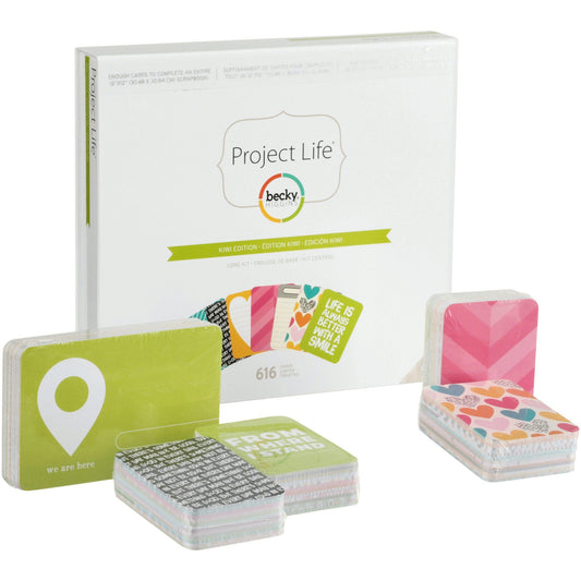 project life 616 piece kiwi edition scrapbooking card kit -- 8 per box