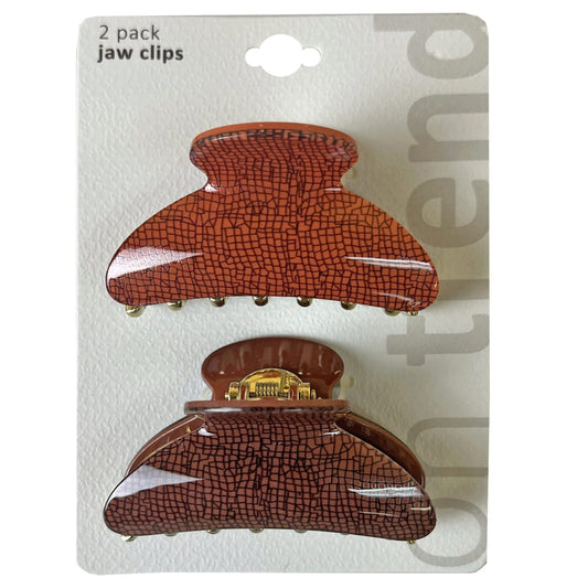northern narrative acrylic jaw clips - assorted designs -- 24 per case