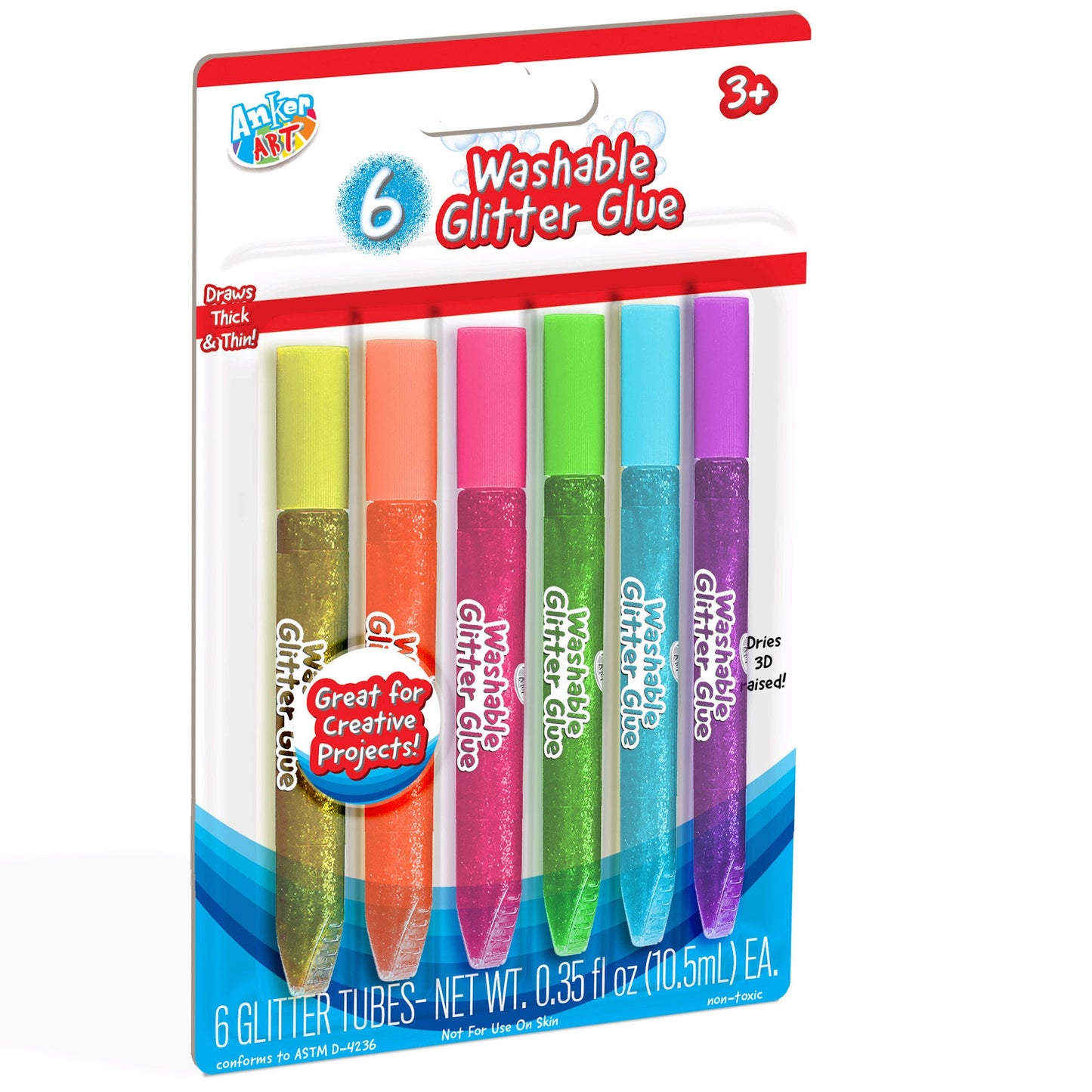 colorful glitter glue bulk pack - 24 units per case -- 24 per case