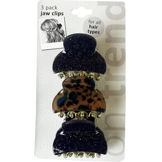 ritual fashion jaw clips - assorted designs - -  -- 24 per case