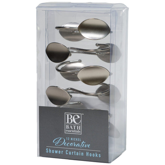 satin nickel leaf hooks -  - decorative -  -- 8 per box