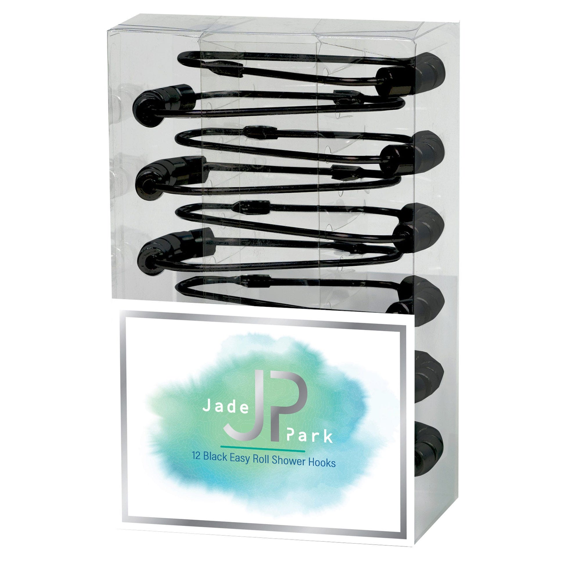 decorative black shower curtain hooks -  -  -- 8 per box