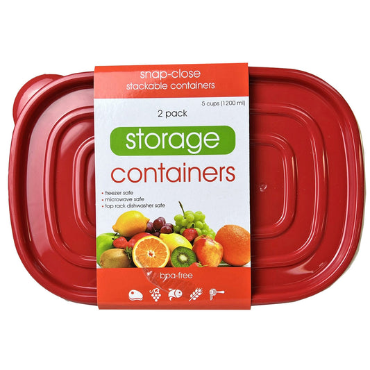2 pack plastic food containers with 2 sections -- 11 per box
