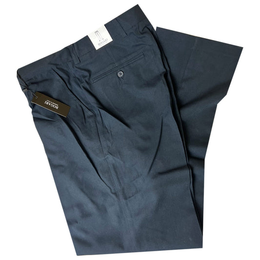 bogari pt-001 navy blue dress pants - assorted sizes -- 8 per box