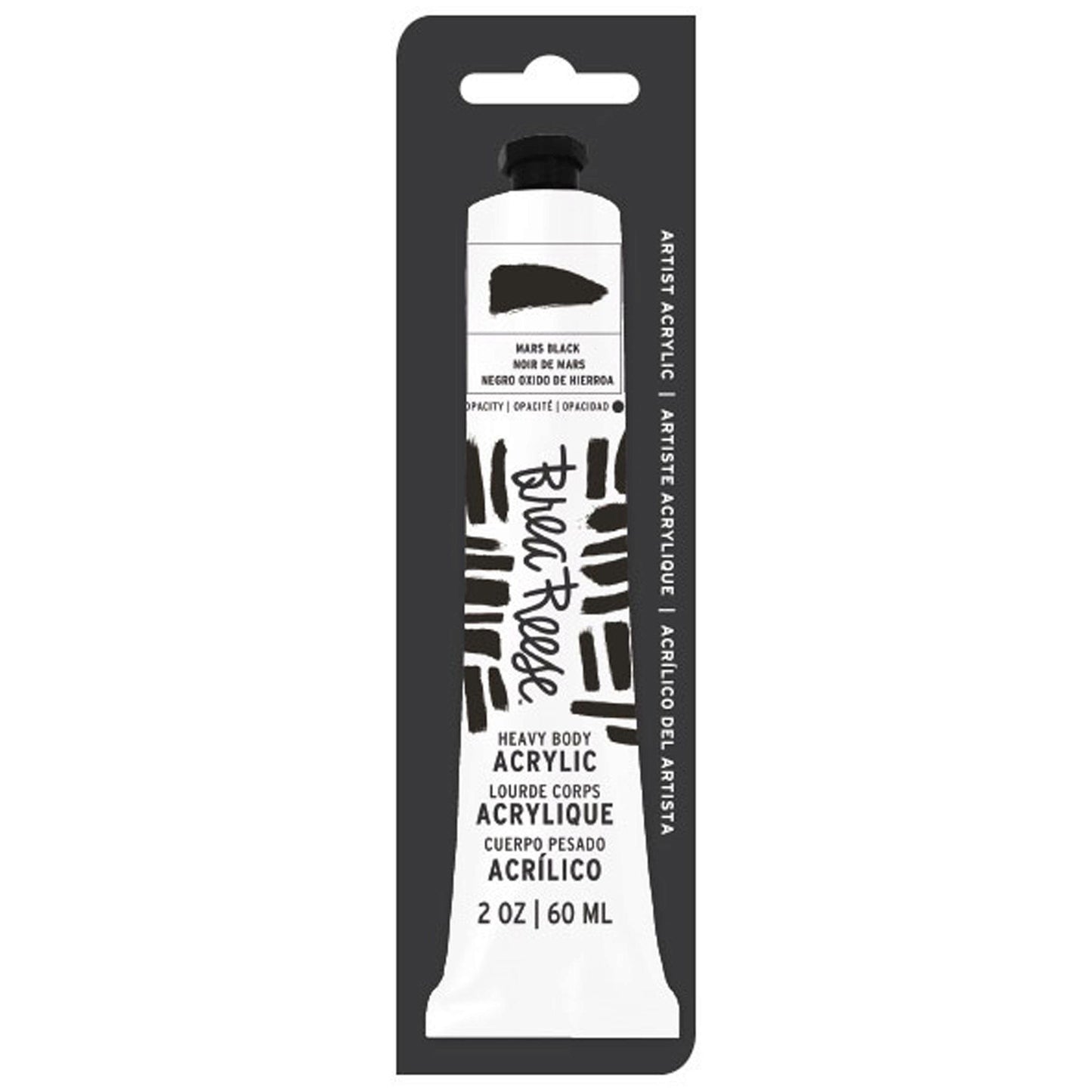 brea reese 2 oz acrylic heavy body paint - black -- 36 per box